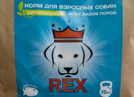 REX ,рыба Корм для собак 15,0 кг
